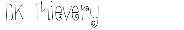 DK Thievery font preview